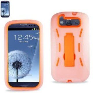 Reiko SLCPC06 SAMI9300CLOR Premium Silicon Case with Protective Cover and Kickstand for Samsung I9300 Galaxy S III   1 Pack   Retail Packaging   Orange: Cell Phones & Accessories