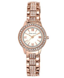 Anne Klein Womens Pave Set Rose Gold Tone Bracelet Watch 26mm AK 1492MPRG   Watches   Jewelry & Watches