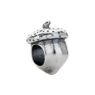 Sterling Silver Kera Acorn Bead Fits Pandora: Bead Charms: Jewelry
