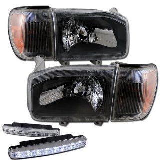 2000 2004 Nissan Pathfinder Headlights + Corner Signal Lamps + 8 Led Fog Bumper Light: Automotive