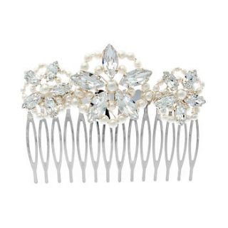 grazia crystal and pearl bridal hair comb by corrine smith design