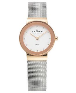 Skagen Denmark Watch, Womens Stainless Steel Mesh Bracelet 358SRSC   Watches   Jewelry & Watches