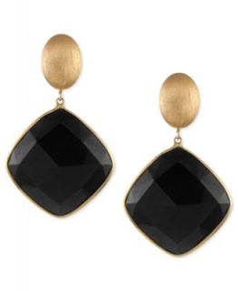 14k Gold Onyx Spiral Drop Earrings   Earrings   Jewelry & Watches