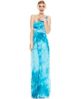 Prom 2014 Blue Crushes Tie Dye Dress Look   Juniors