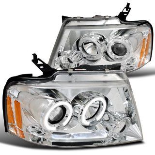 Ford F150 Chrome Clear Led Halo Projector Headlights: Automotive