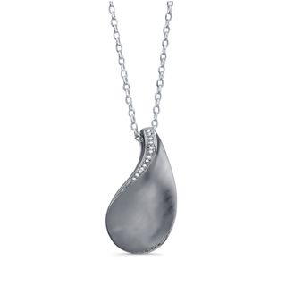 Sterling Silver 1/10ct TDW White Diamond Slide Necklace (J K, I2 I3) Diamond Necklaces