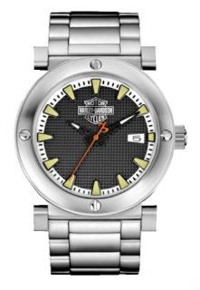 Harley Davidson Men's Bulova Grey Bar & Shield Wrist Watch 76B165: Watches