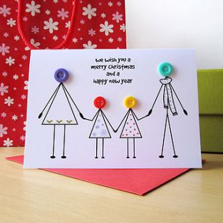 personalised family christmas card by mrs l cards