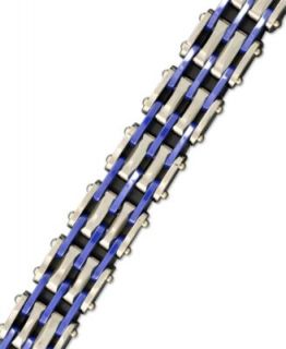 Mens Diamond Bracelet, Titanium Diamond Link Bracelet (1 ct. t.w.)   Bracelets   Jewelry & Watches