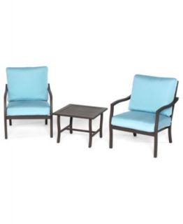 Madison Outdoor 3 Piece Seating Set: 2 Lounge Chairs and 1 End Table   Furniture