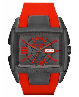 Diesel Watch, Mens Red Silicone Strap 49mm DZ4288   Watches   Jewelry & Watches
