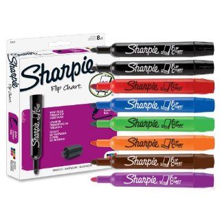 Sharpie : Flip Chart Markers, Bullet Tip, Eight Colors, 8/Set  :  Sold as 1 ST: Toys & Games