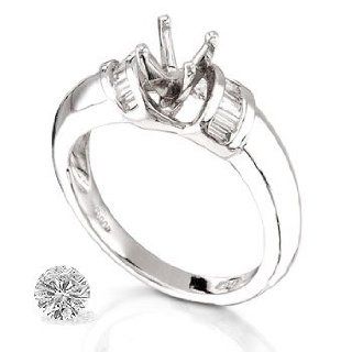 k PLATINUM WOMEN'S RING PL 145 DIAMOND 0.24CT TW Jewelry