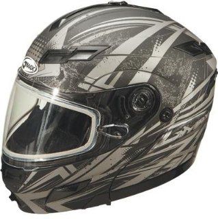 G Max GM54S Highmark Helmet , Helmet Type: Modular Helmets, Helmet Category: Snow, Gender: Mens/Unisex, Distinct Name: Flat Black/Silver, Primary Color: Silver, Size: 2XL G2544558 TC 17: Automotive