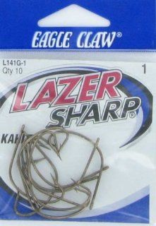 Eagle Claw L141G 1 Lazer Sharp Hooks : Fishing Hooks : Sports & Outdoors