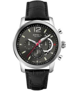 Breil Mens Chronograph Black Carbon Fiber Strap Watch 45mm TW1082   Watches   Jewelry & Watches