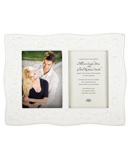 Lenox Picture Frame, Opal Innocence Carved Double Invitation Frame   Collections   For The Home