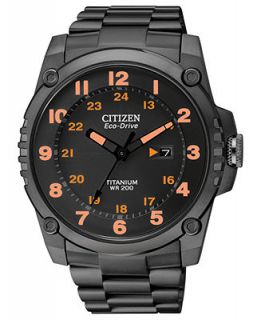Citizen Mens Eco Drive Super Tough Black Titanium Bracelet Watch 43mm BJ8075 58F   Watches   Jewelry & Watches