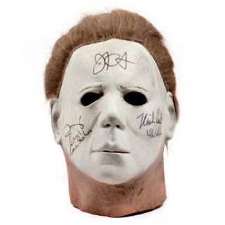 Jamie Lee Curtis Nick Castle John Carpenter Signed Halloween Michael Myers Mask: Jamie Lee Curtis, Nick Castle, John Carpenter: Entertainment Collectibles