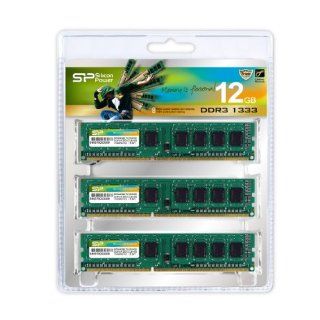 Silicon Power 12GB (3x4GB) DDR3 1333 PC3 10600 Non ECC 240 Pin SDRAM Triple Channel Desktop Memory Triple Channel Kit SP012GBLTU133V32: Computers & Accessories
