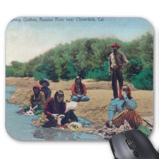 Indians Washing Clothes in the Russian River Mousepads