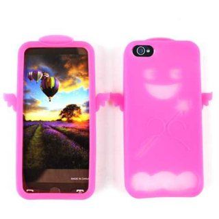 For Apple Iphone 5 Pink Angel Rubberized Skin Case Accessories Cell Phones & Accessories