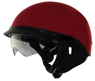 Zox Alto DDV Open Face Helmet (Wine Red, Small) Automotive