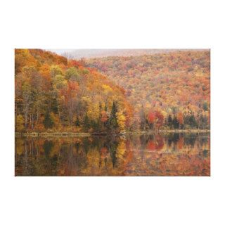 Autumn landscape with lake, Vermont, USA 2 Gallery Wrap Canvas