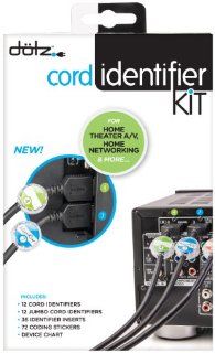 Dotz Home Entertainment Cord Identifier Kit for Cord and Cable Management (DCI131HEK C)  Wire And Cable Organizers 
