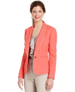 Anne Klein Petite Tweed Tulle Trim Jacket   Suits & Separates   Women
