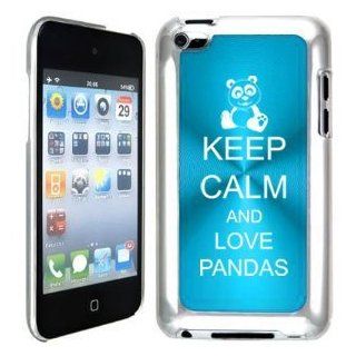 Apple iPod Touch 4 4G 4th Generation Light Blue B1967 hard back case cover Keep Calm and Love Pandas: Cell Phones & Accessories