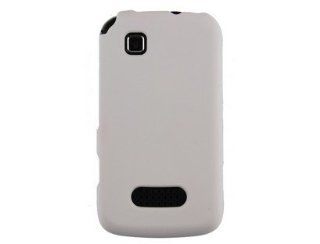Rubberized Plastic White Phone Protector Case For Motorola EX124G: Cell Phones & Accessories