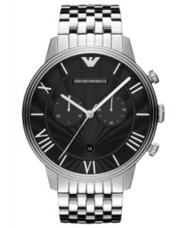 Emporio Armani Watch, Mens Chronograph Stainless Steel Bracelet 46mm AR5988   Watches   Jewelry & Watches