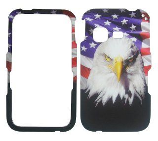 Usa White Bird Fly High Straight Talk Net 10 Tracfone Samsung S390g Sgh s390g Freeform M Protector Hard Plastic Rubberized Phone Accessory Case Cover: Cell Phones & Accessories