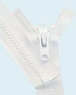 121"   150" Vislon Zipper ~ YKK #10 Reversible Molded with 2 Heads (1 Zipper / Pack) (135 inch, White): Health & Personal Care