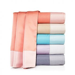 Concierge Collection Reversible 600 Thread Count Easy Care Cotton Rich Sheet Se