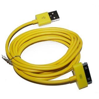 3M 10ft Colorful USB Sync Data Charging Cable Cord for iPhone 4 4S iPad 2 (Yellow): Cell Phones & Accessories