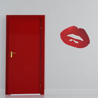 pop art lips vinyl wall sticker by oakdene designs