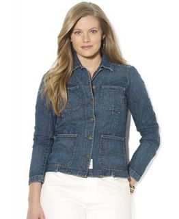 Lauren Jeans Co. Plus Size Jacket, Long Sleeve Denim   Jackets & Blazers   Plus Sizes