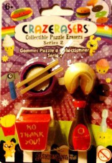 Collectible Puzzle Erasers   4 Pieces Chinese Food Set   Take Apart Erasers : Everything Else