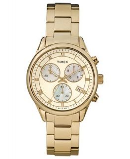 Timex Watch, Womens Chronograph Premium Originals Classic Gold Tone Stainless Steel Bracelet 39mm T2P159AB   Watches   Jewelry & Watches