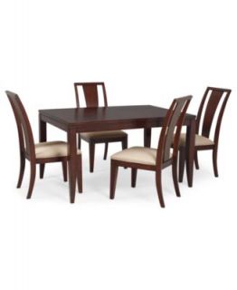 Prescot Dining Room Furniture, 5 Piece Set (Rectangular Table and 4 Slat Back Chairs)   Furniture