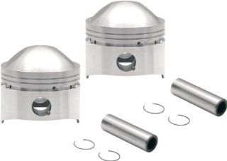 S&S Cycle 80 Inches Piston Set   Harley Davidson Big Twin 1936   1984 High Compression, 3 1/2 Inch Bore, Standard   106 5519: Automotive