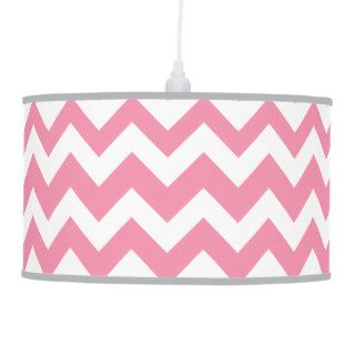 Rosey Cheeks Chevron Print Hanging Lamp