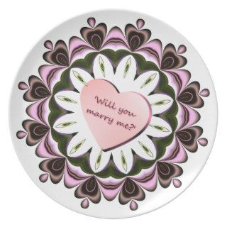 'Will you marry me' Dinner Plates