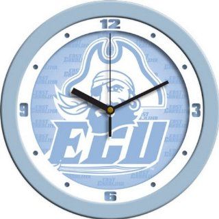 ECU East Carolina University Glass Wall Clock : Sports Fan Wall Clocks : Sports & Outdoors