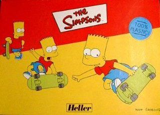 The Simpsons Bart Simpson skateboard plastic model kit: Toys & Games