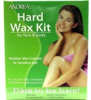 Andrea Hard Wax Kit for Face & Body : Hair Waxing Kits : Beauty