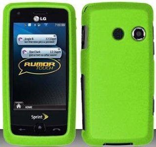 TRENDE   Neon Green Hard Snap On Case Cover Faceplate Protector for LG Banter Touch Metro Pcs / Rumor Touch Sprint LN510 + Free Texi Gift Box: Cell Phones & Accessories