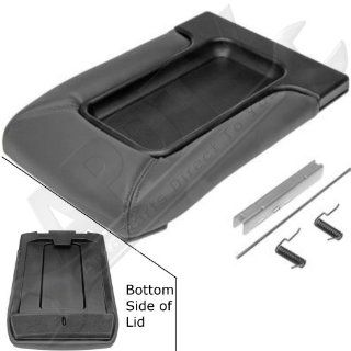 APDTY 035922 Center Console Compartment Lid / Leather Armrest Replacement Kit   Dark Gray / Pewter Color For 2001 2006 Escalade, Avalanche, Silverado, Sierra, Suburban, Tahoe, Yukon (Replaces 19127364): Automotive
